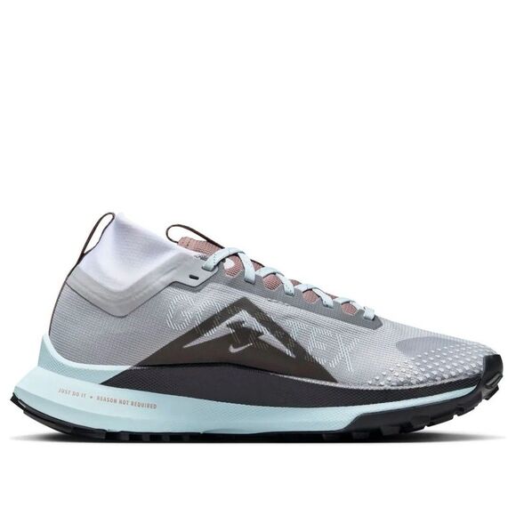 Size 6 Nike React Pegasus Trail 4 Light Smoke Grey Black Blue Womens DJ7929-005 - Picture 2 of 6